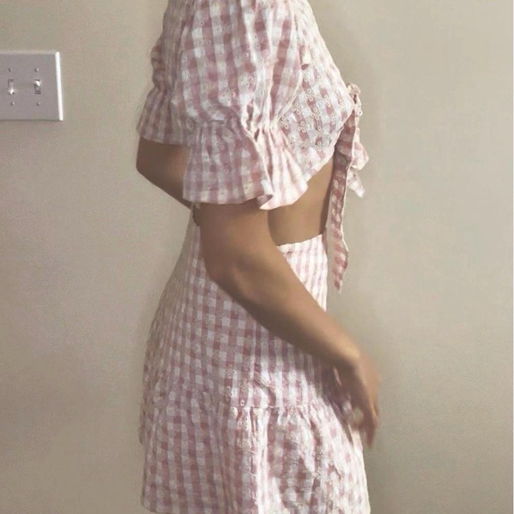 Lulu's Pink Gingham Skirt Set - Picture 3 of 3